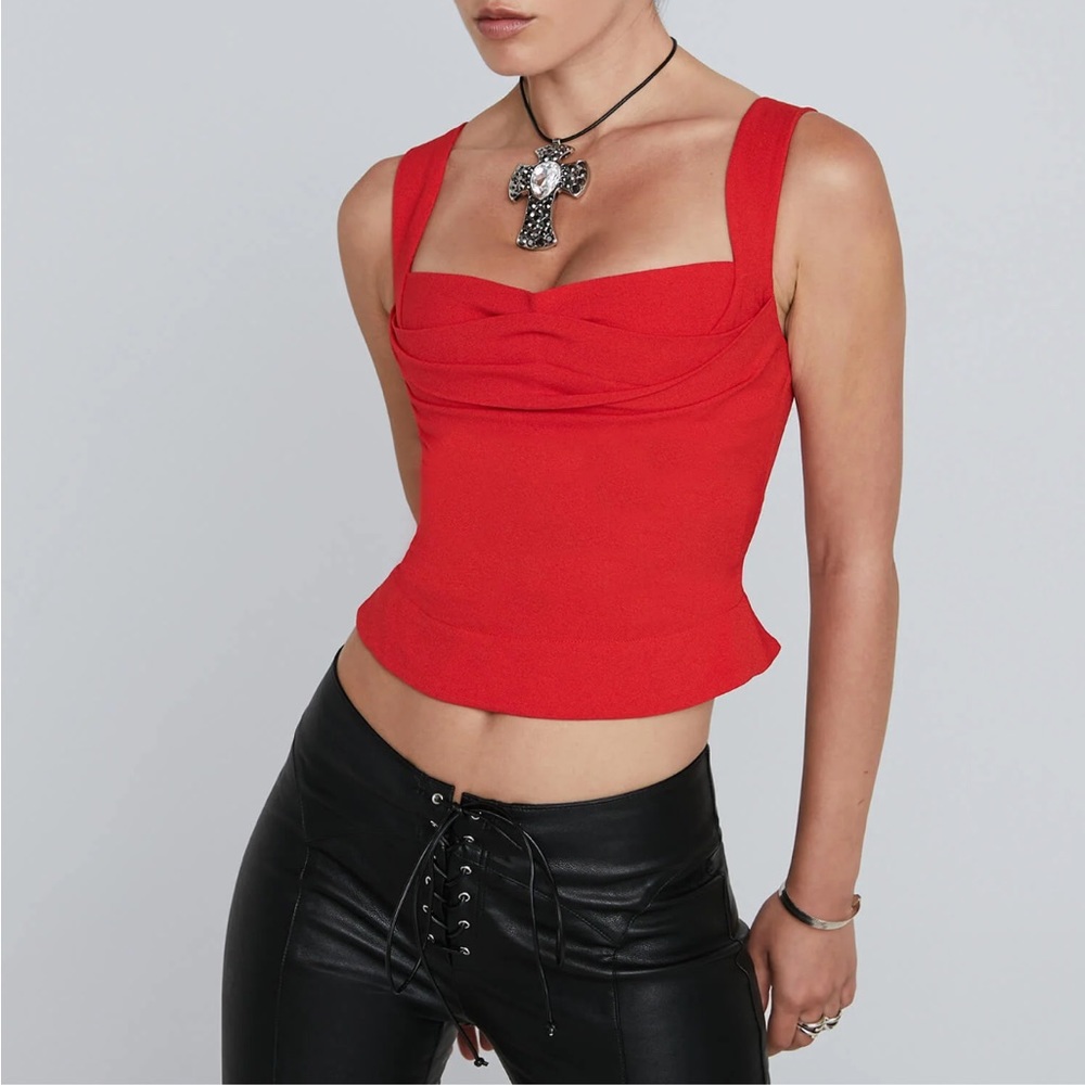 Miaou Imogene Corset in Red
